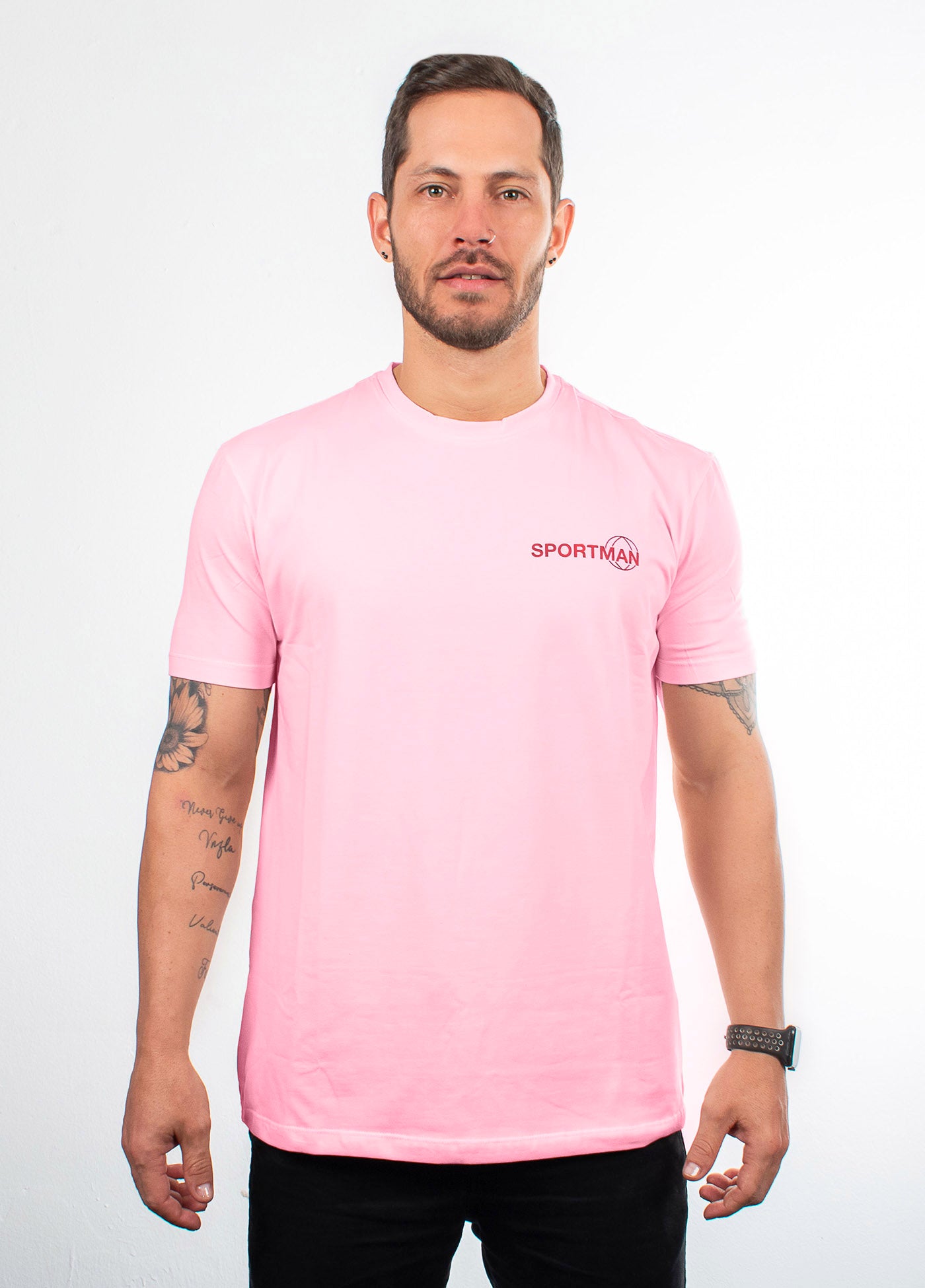 T-shirt estampada para hombre palo rosa